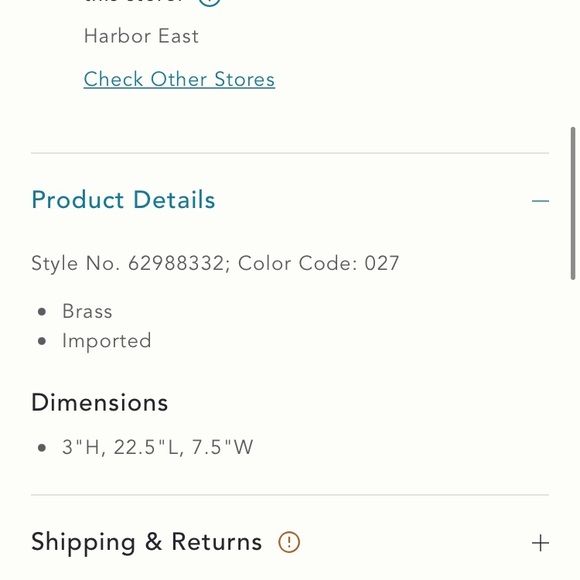 NWT Anthropologie Bumblebee brass bath caddy. Made in India. - Picture 3 of 9